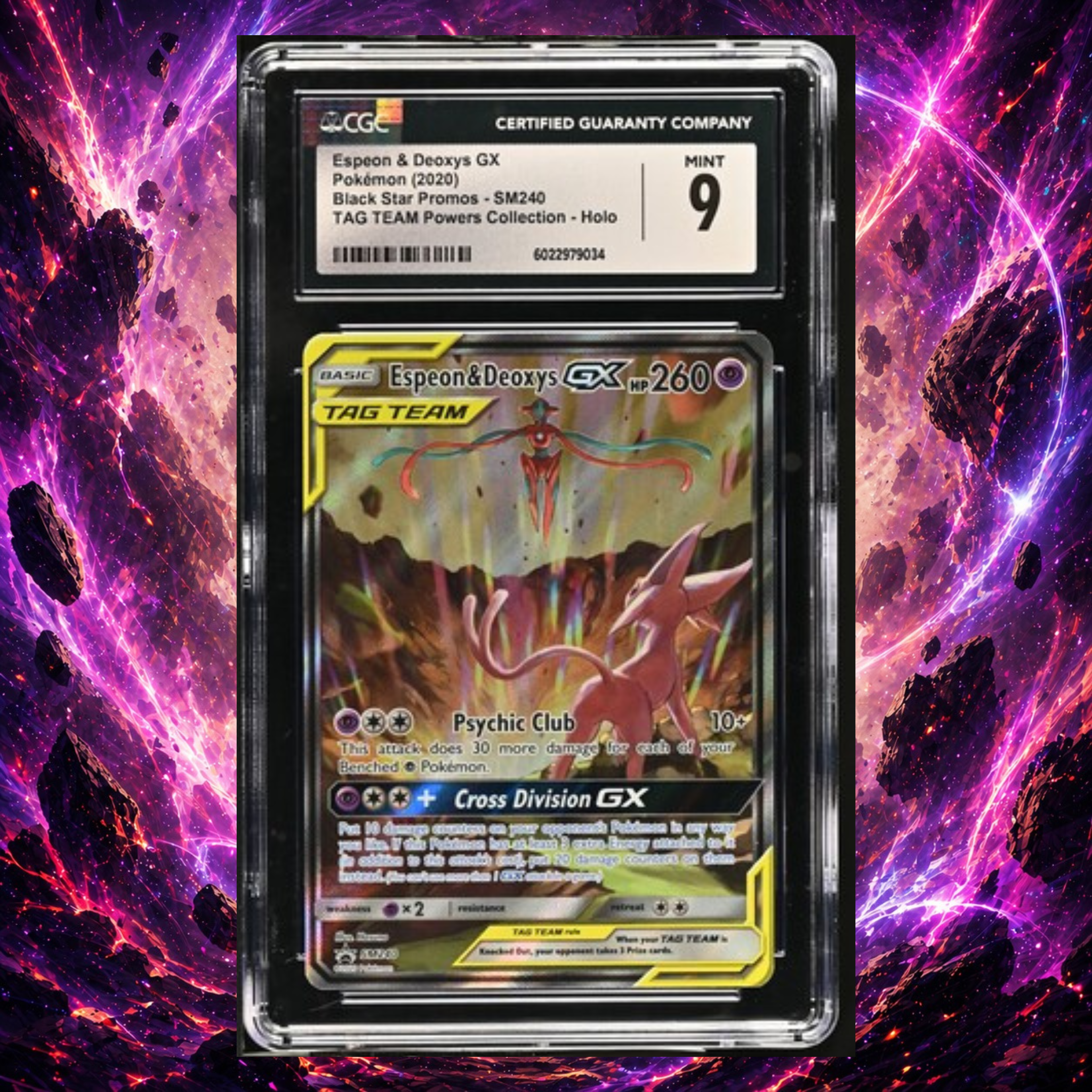 CGC MINT 9 | Espeon & Deoxys GX #SM240 Pokemon Promo