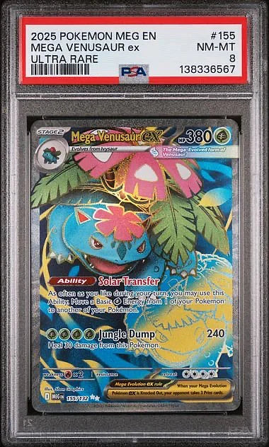 Mega Venusaur ex - Pokemon Mega Evolution #155 PSA 8