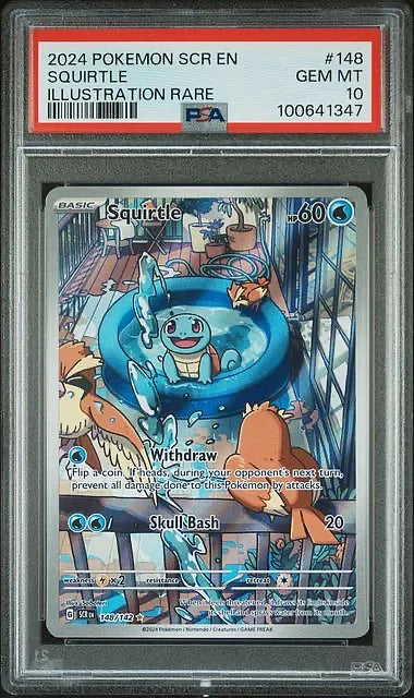 Squirtle - Pokemon Stellar Crown #148 PSA 10
