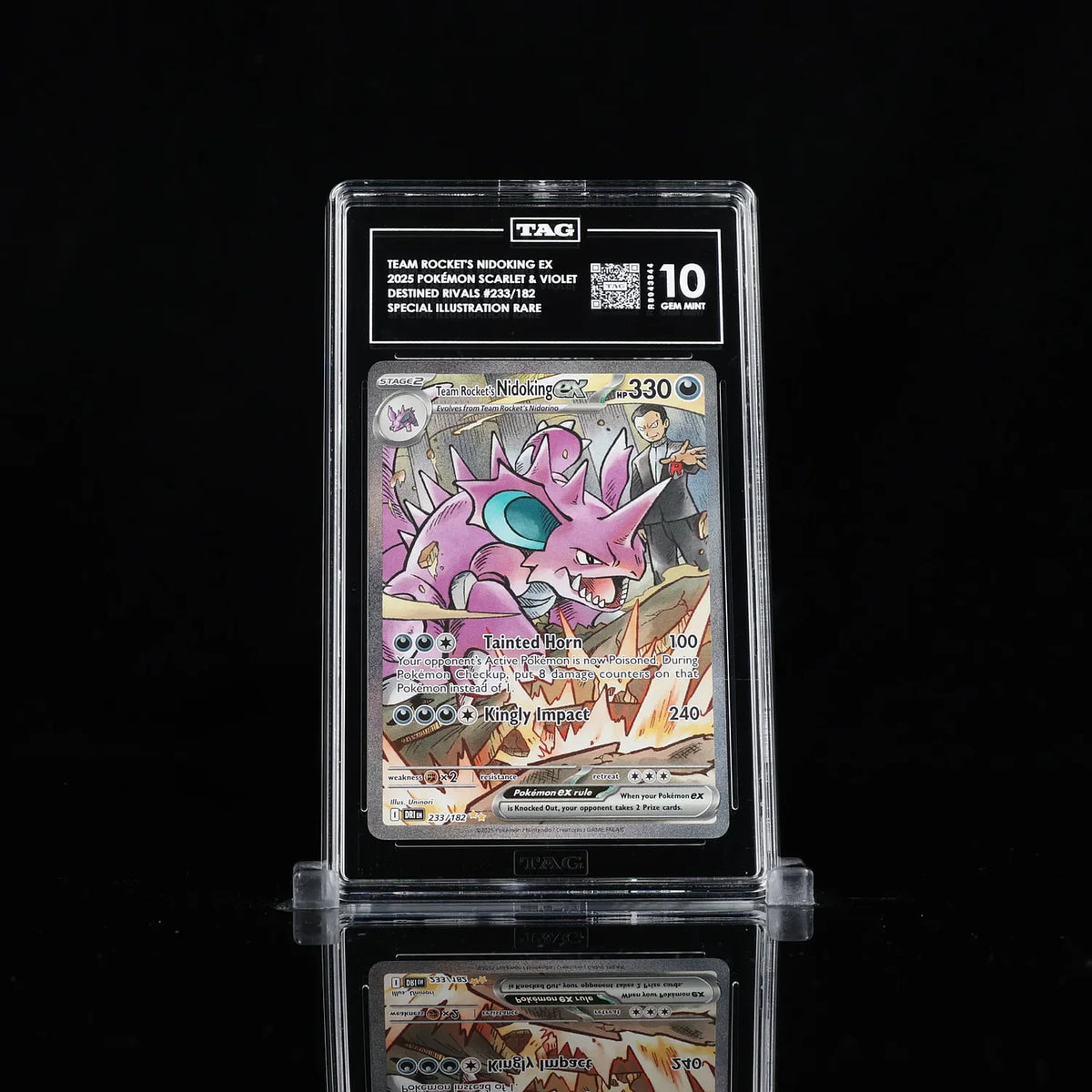 Team Rocket's Nidoking ex - Pokemon Destined Rivals #233 TAG 10
