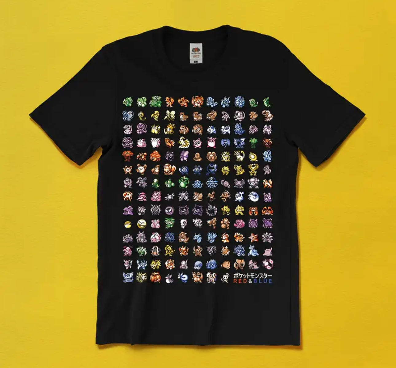 Kanto 151 Graphic Tee—Red & Blue Edition