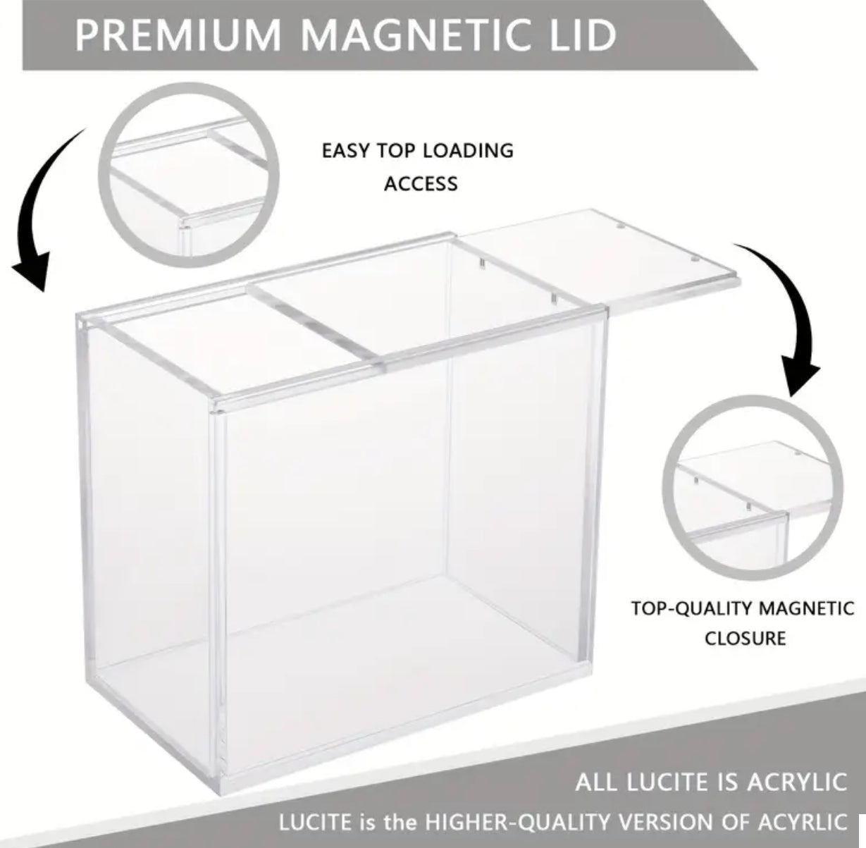 Acrylic Booster Box Display Case – Magnetic Lid Edition