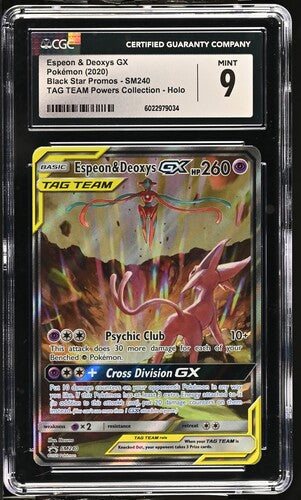 CGC MINT 9 | Espeon & Deoxys GX #SM240 Pokemon Promo