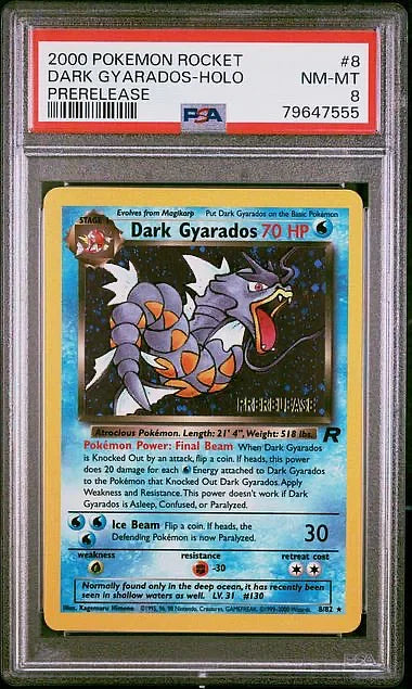 Dark Gyarados - Pokemon Team Rocket #8 PSA 8