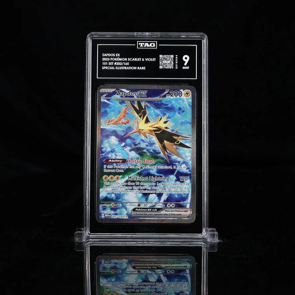 Zapdos ex - Pokemon Scarlet & Violet 151 #202 TAG 9