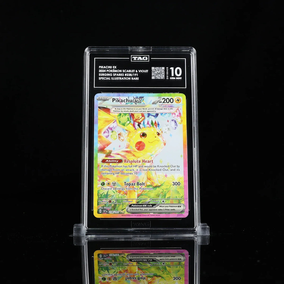 Pikachu ex - Pokemon Surging Sparks #238 TAG 10